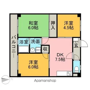 クレールメゾン川南【4階】の間取り
